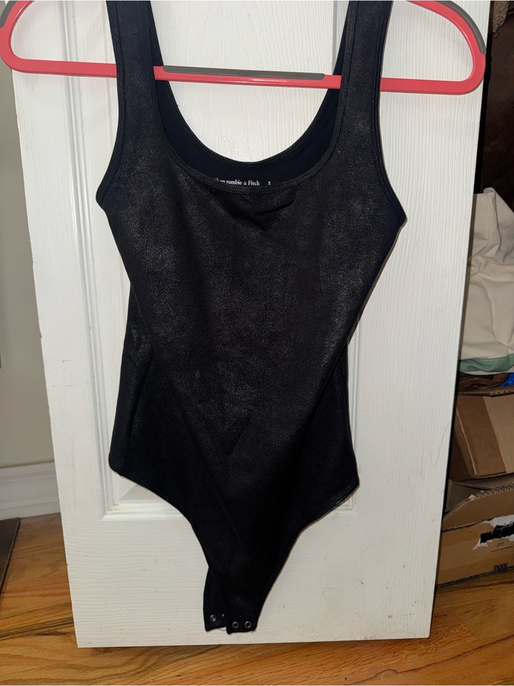 Abercrombie & Fitch Black Scoop Neck Stretch Bodysuit